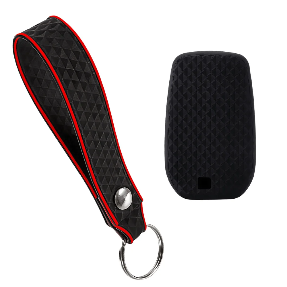2 PCS Silicone For Toyota Corolla Hatchback Cross Yaris Cross Prius Hilux Land Cruiser LC200 LC250 LC300 Car Key Case Cover - view 4