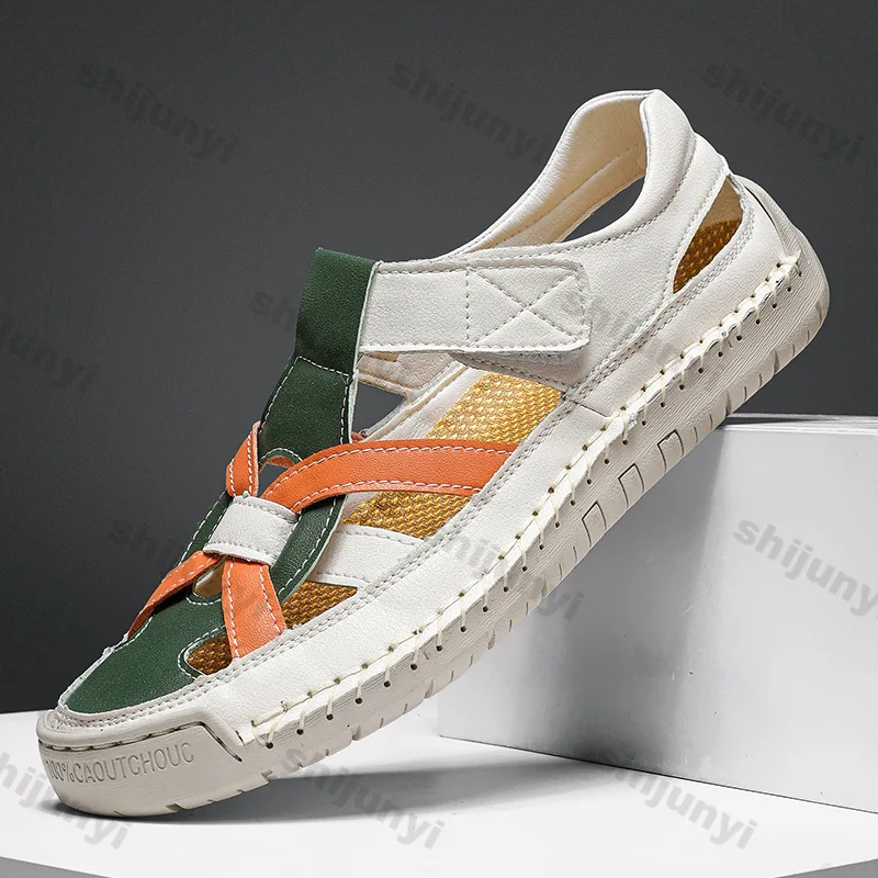 

Сандалии для пар, новинка 2023 года, дышащая удобная плетеная женская повседневная обувь на плоской подошве, легкая нескользящая мужская пляжная обувь на мягкой подошве