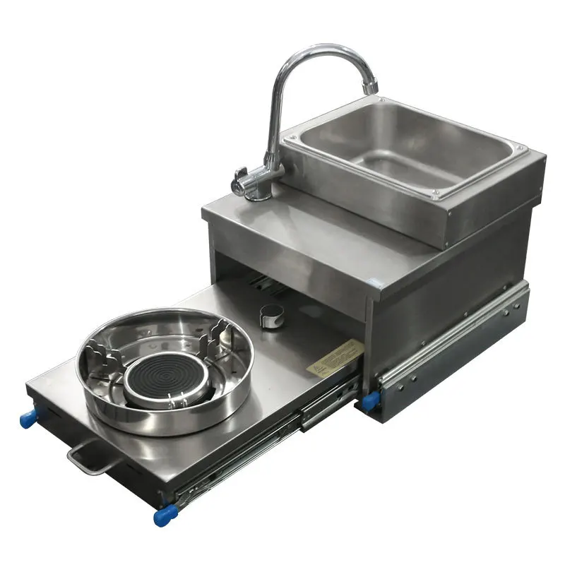 

custom stainless steel 304 folding sink and stove combination
