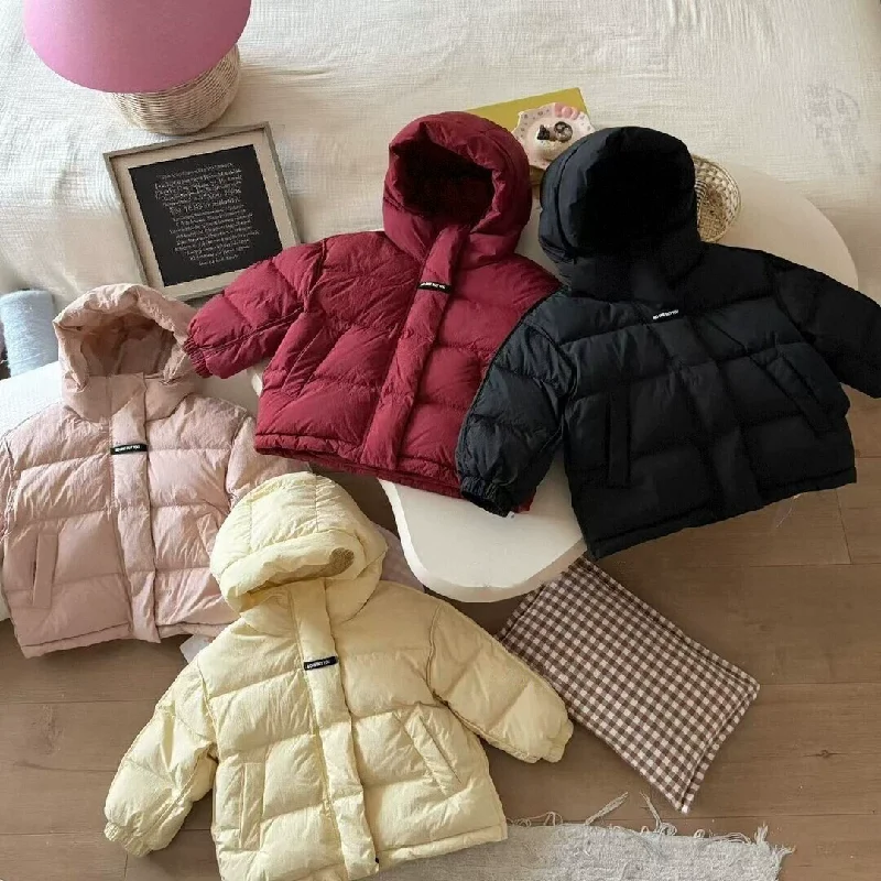 Kinder Unten Baumwolle Jacken Winter Frühling Warme Brot Mäntel Mädchen Jungen Mode Mit Kapuze Oberbekleidung Kinder Kleidung 3-10 Jahre