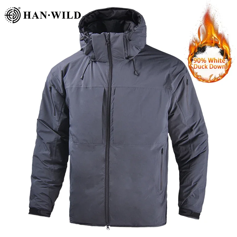 

HAN WILD Tactical Jackets Down Camo Hiking Jacket Man Winter Outdoor Windbreaker Warm Hunting Jackets Men Clothing Parka Coats