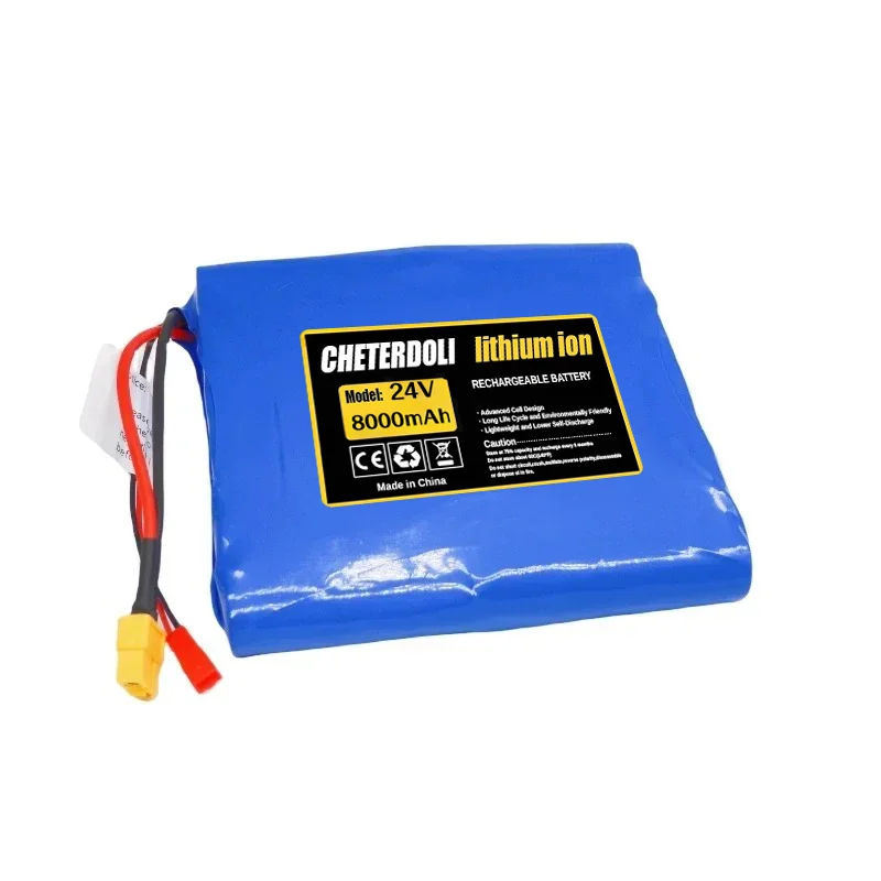 High Capacity 24V 8000mAh 7S2P 18650 Lithium Battery for Mini ,Compatible with 25.2V 29.4V Unicycle, Rechargeable Battery Pack
