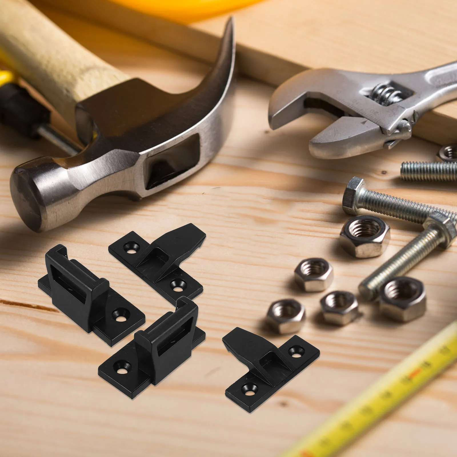 

10 set Sliding Rail Fixture Hardware Accessories Soft Black Plastic Drawer Guides Stops Cabinet Stoppers Furniture Wardrobe