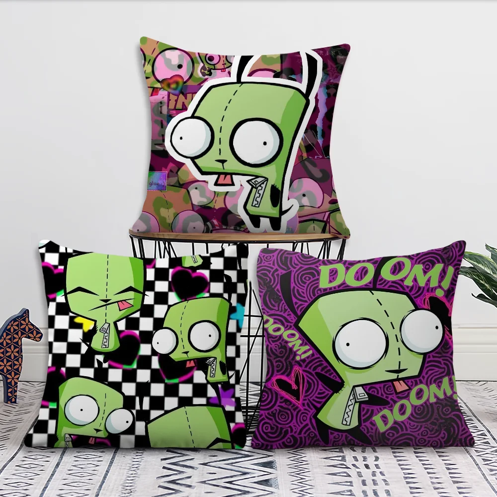 

Cartoon Invader Zim Gir Decoration Room Home Sofa living Office Car Nordic Simplicity Pillow Cover