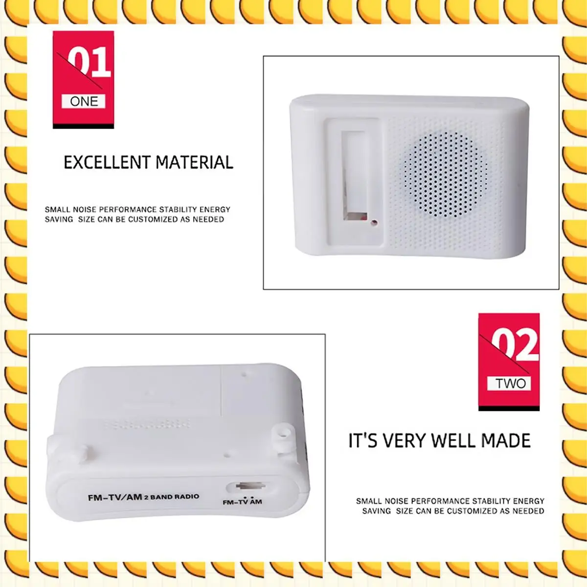 BAAU Portable FM AM Radio DIY Parts CF210SP AM/FM Stereo Radio Kit Electronic Production Kit