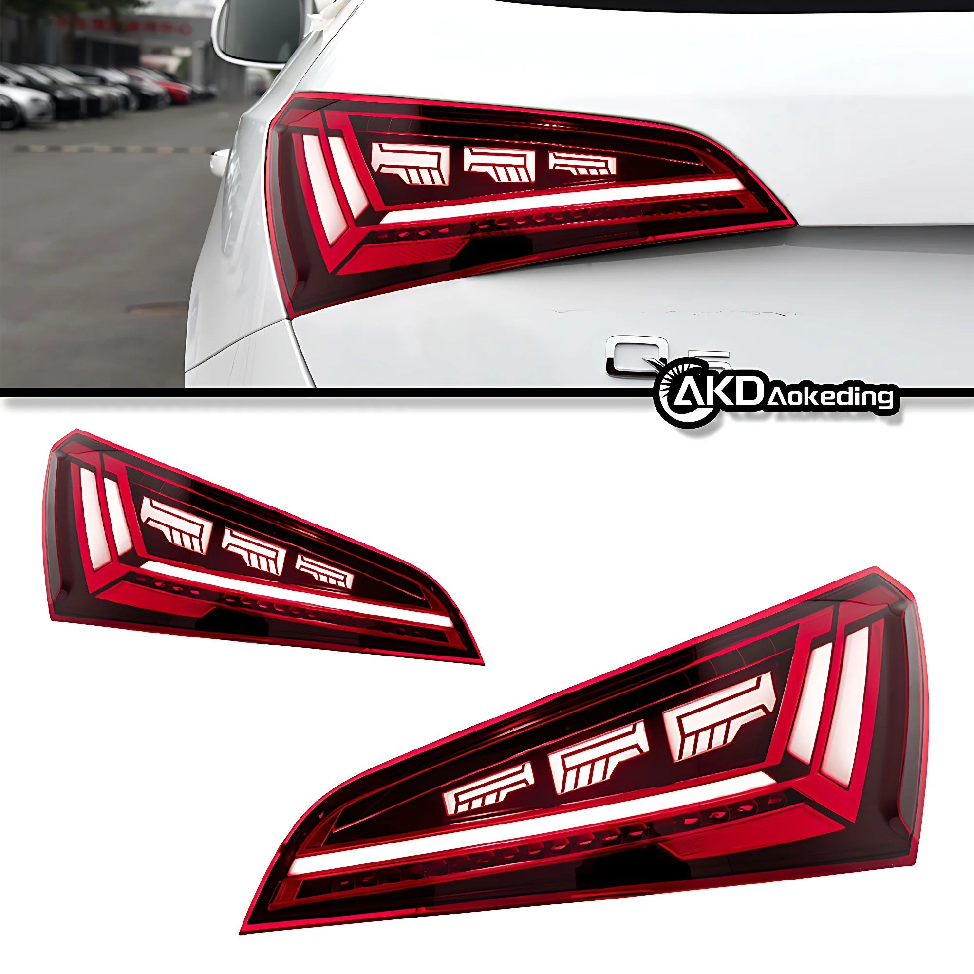 Auto Parts Tail light For Q5 Q5L 2008-2018 latest Styling 2022 Style LED DRL Brake reversing light Car Accesorios Modified