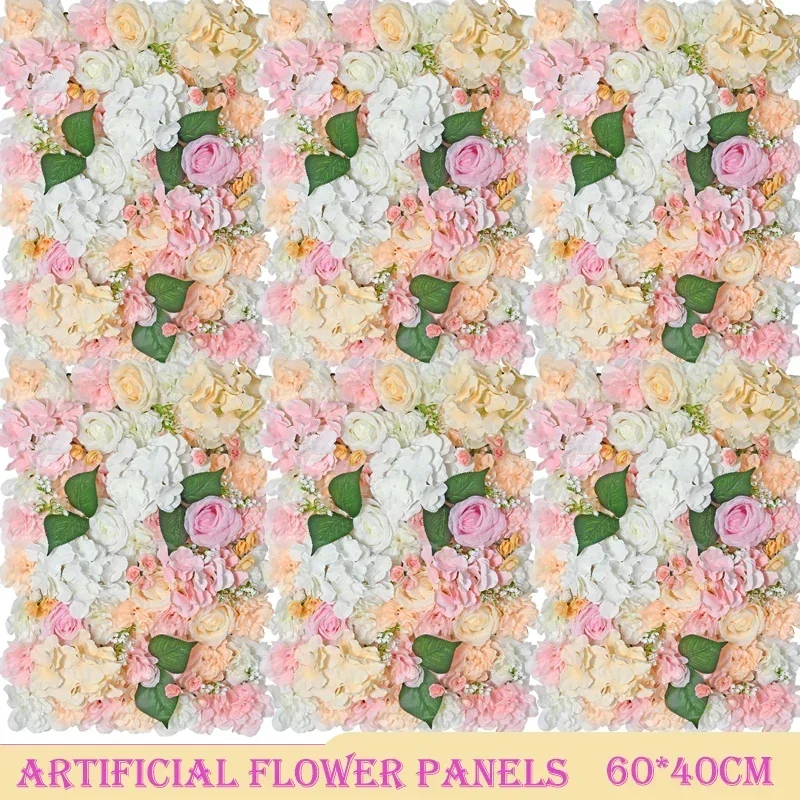 

Artificial Flower Wall Mat 60X40CM Fake Flowers Panel Wall For Living Room Party Wedding Wall Backdrop Decor Birthday Decoration