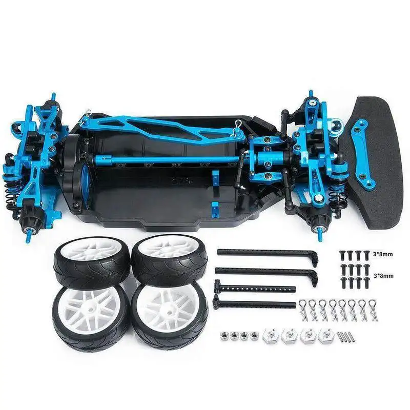 Tamiya Upgrade Metal Rc Car Chassis Tt02 1 10 Shaft Drive Aluminum Alloy Frame For Remote Control Racing Drifting Hobby
