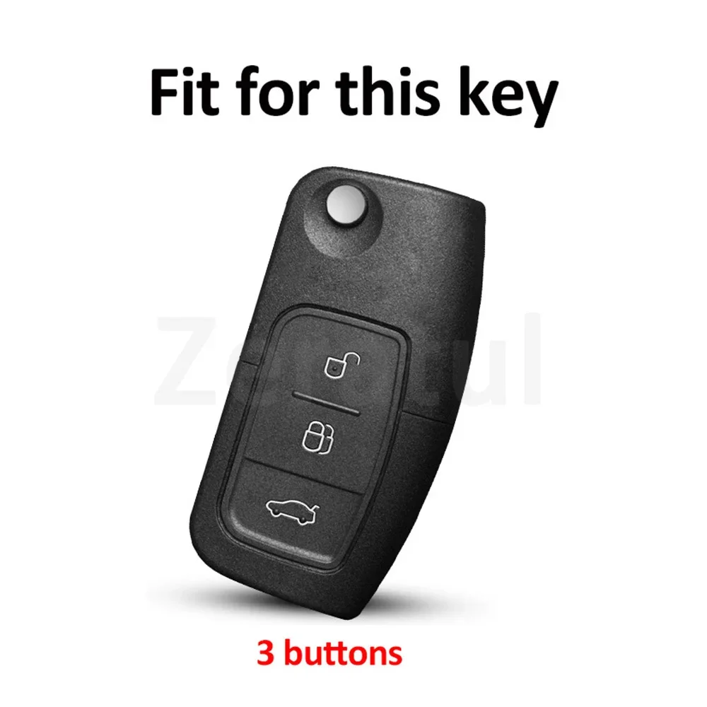 Car Shell Fob Holder Bag Key Case Cover For Ford Fusion Fiesta Mk7 Cowgar Mondeo 2 Mustang Mach Focus Mk2 C Max S-MAX EcoSport