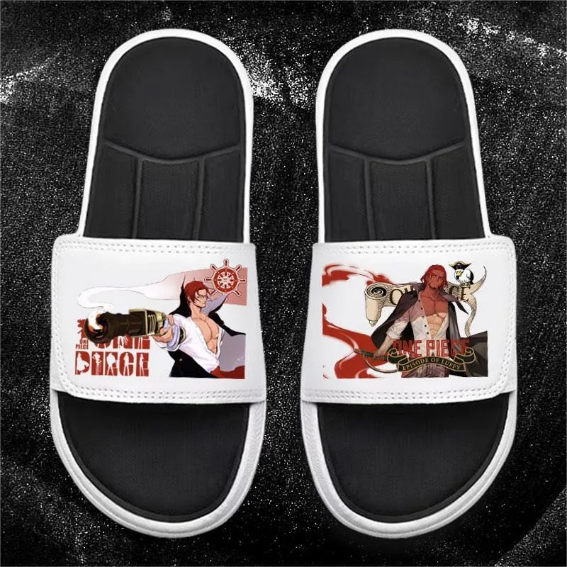 新しいワンピースクリエイティブアニメ周辺機器ルフィゾロサンジナミビーチサンダルかわいい漫画フラット外側に快適なスリッパ