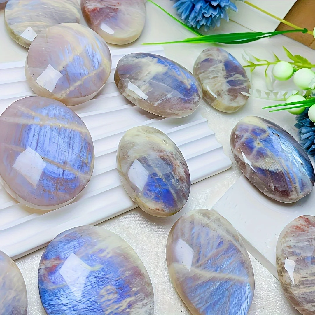 Exquisite Hand-carved Moonstone Crystal - Unique Reiki Stone, Suitable for Home Decoration, Jewelry Production