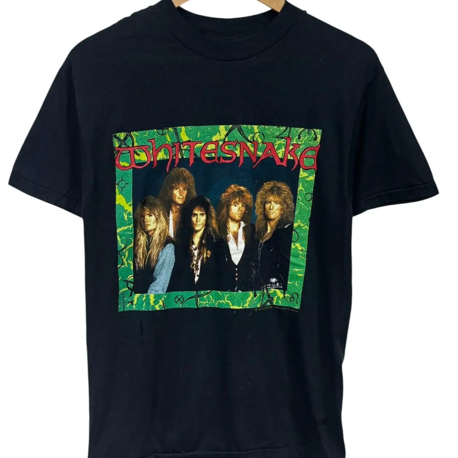 Vintage 1988 Whitesnake Brockum Live On Tour Concert T Shirt Size Medium vintage Washed Soft designer clothes Casual Unisex