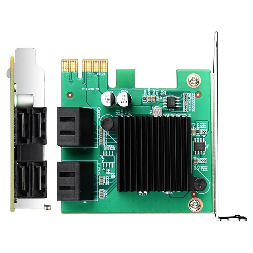 A34M-2Pcs Pcie-SATA 3.0 확장 카드 Pci-E-4포트 SATA 3.0 어댑터 Sata 확장 카드 SATA 3.0 어댑터