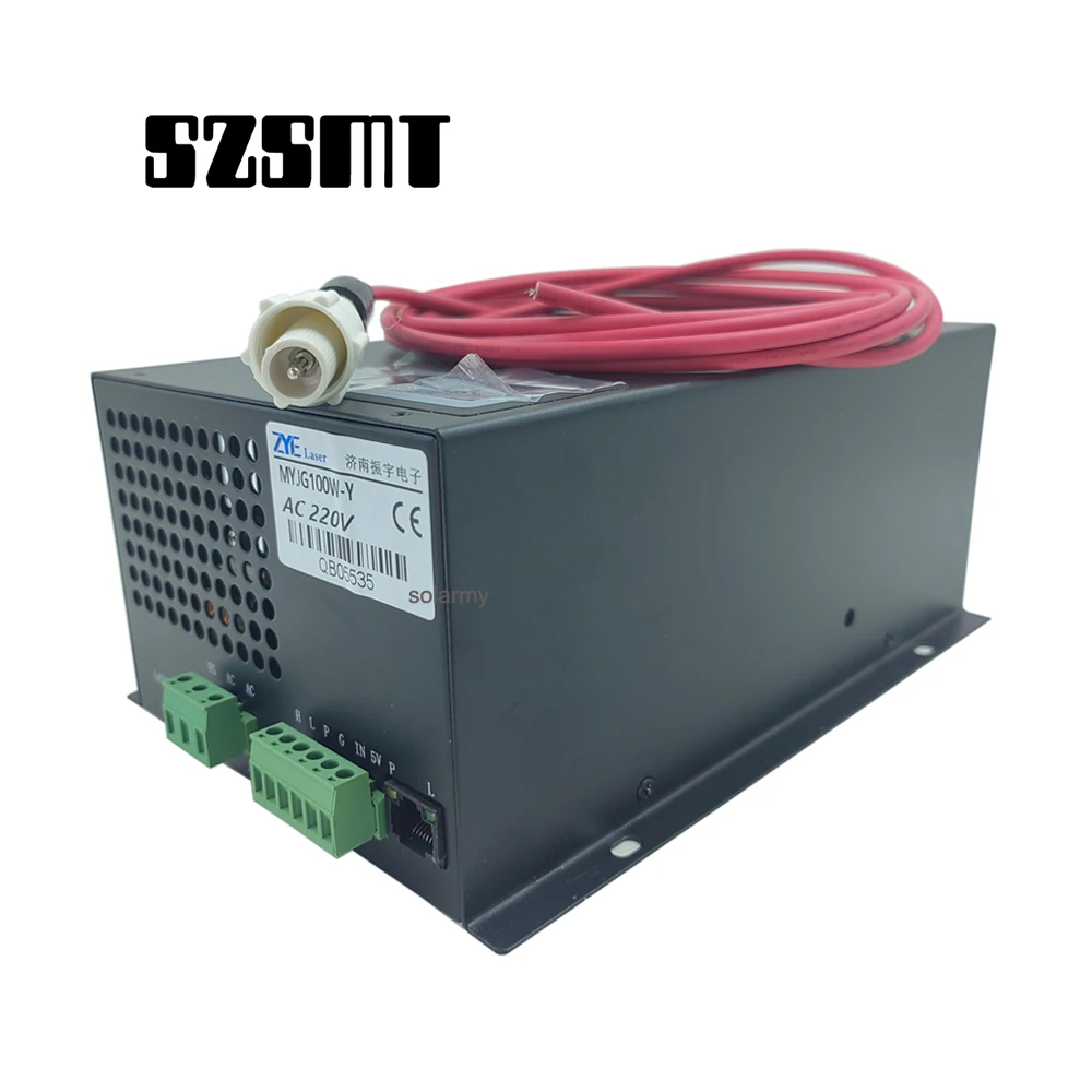 ZYE CO2 Laser Power Supply MYJG100W Power Source For 80-100W Laser Tube