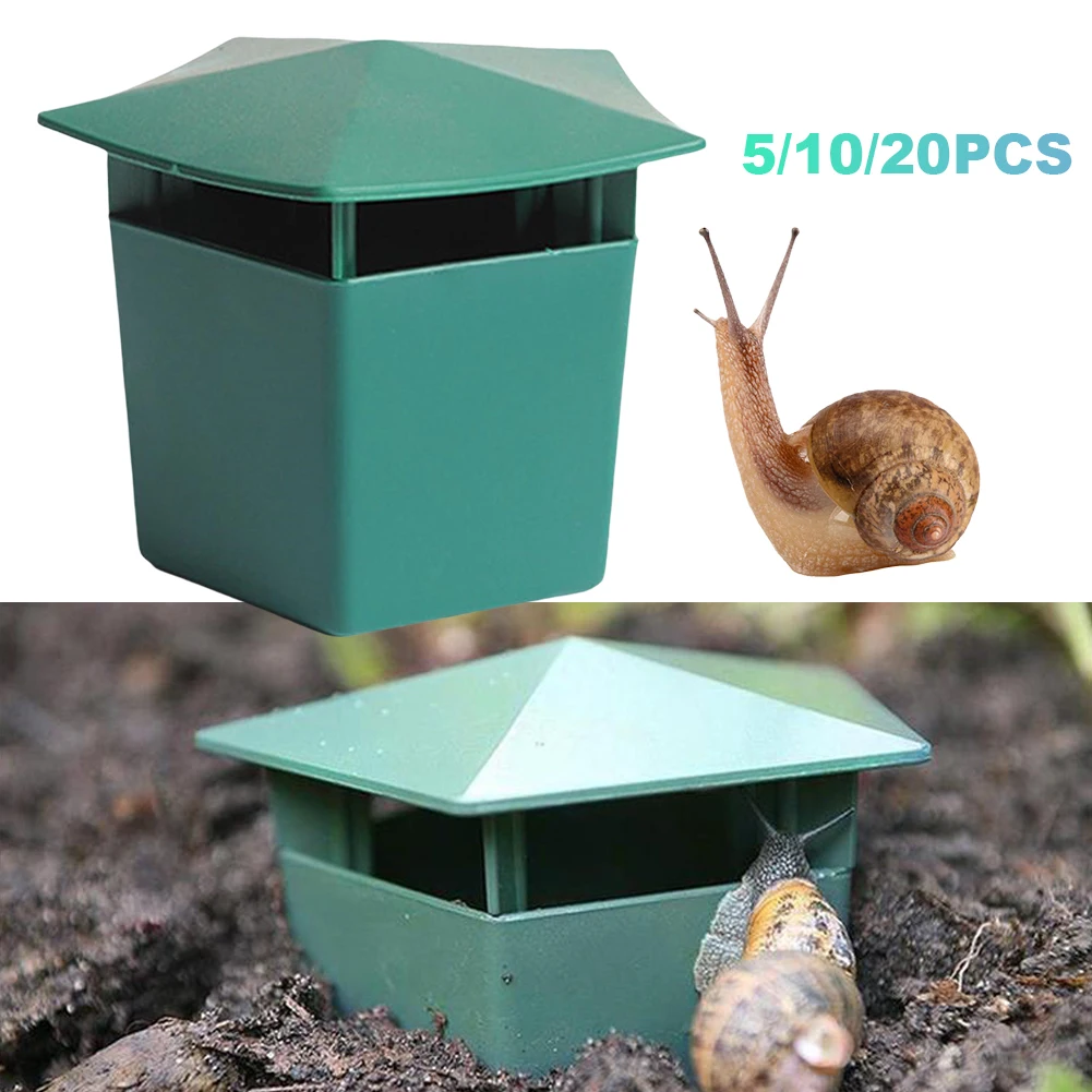 5/10/20Pcs Beer Snail Traps Reusable Plastic Snail Trap Catcher Eco-Friendly Snail Box Destroyer Snail Trapper Plant Protection