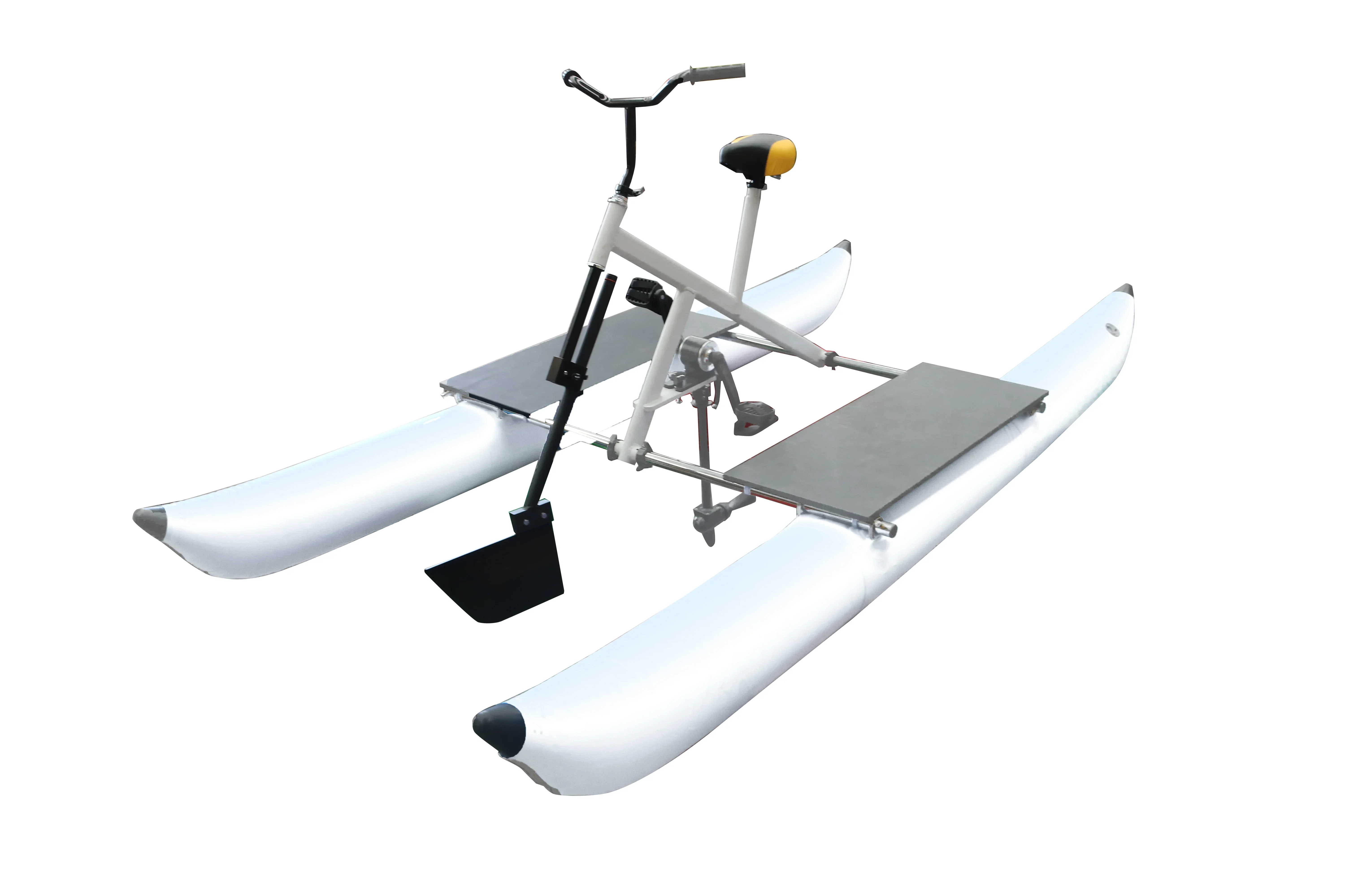 New arrival floating inflatable water bike bicycle bike pedal boats floating bicycle for sale