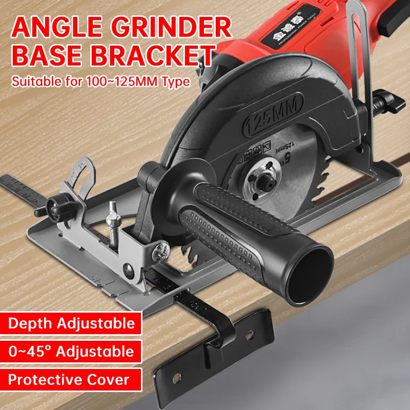 Angle Grinder Base Detachable Professional Protective 0-45 Degree Woodworking Metalworking Bracket Accessories