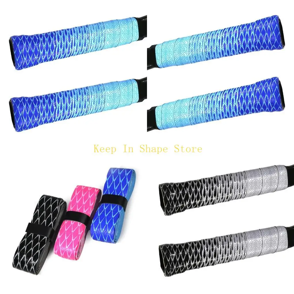 

U1JC 2pcs Sweatproof Textured Grip Tape Easyly Install Grip Tape Sports Handle Tape for Sports Gear Racquets Bike