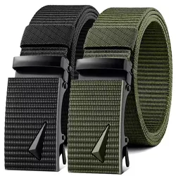 Men Automatic Buckle Nylon Male Army Tactical Belt for Men Military Waist Canvas Belts High Quality Straps