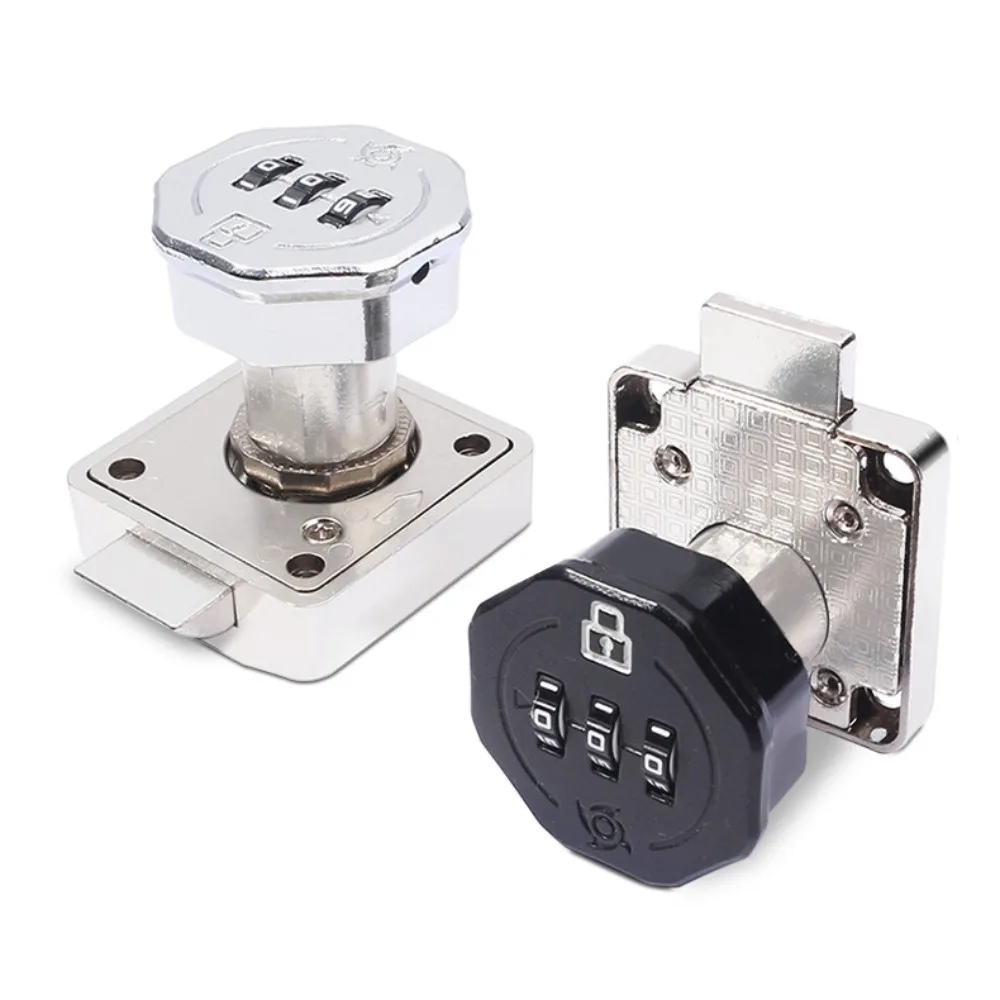 New Zinc Alloy Drawer Combination Lock 3 Digital Code Luminous Password Locker Furniture Anti-Theft Wardrobe Code Lock Cabinet