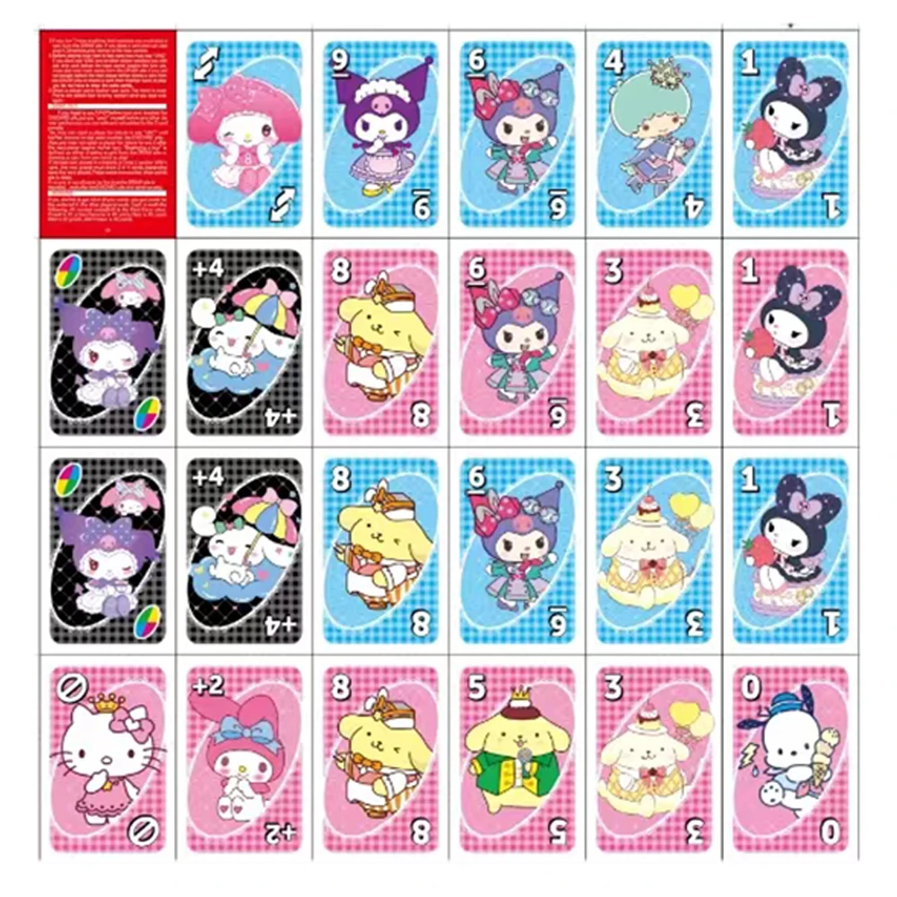 hot UNO NO MERCY Matching Sanrio Dragon Ball Z Card Game Multiplayer Family Party Boardgame Funny Friends Entertainment Poker