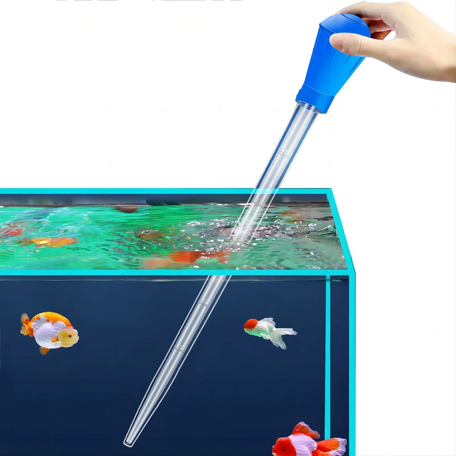 1pc Lengthen Pipettes Aquarium Siphon Fish Tank Vacuum Cleaner Simple Cleaning Tool for Aquarium Water Changer