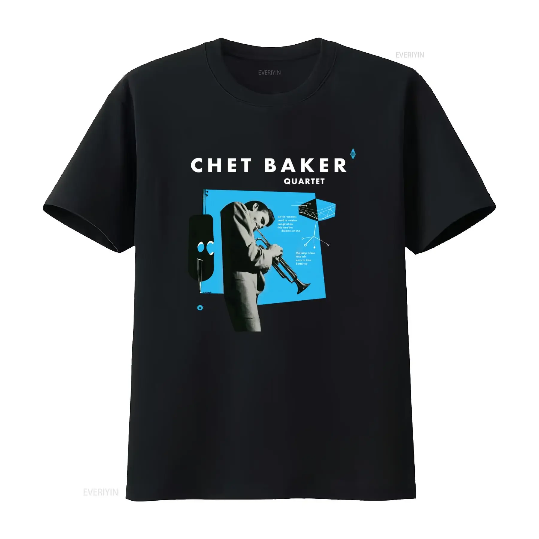 Chet Baker Quartet Jazz Musician Trumpet Player Vintage Style T Shirt Birthday vintage Washed Comfortable fashion