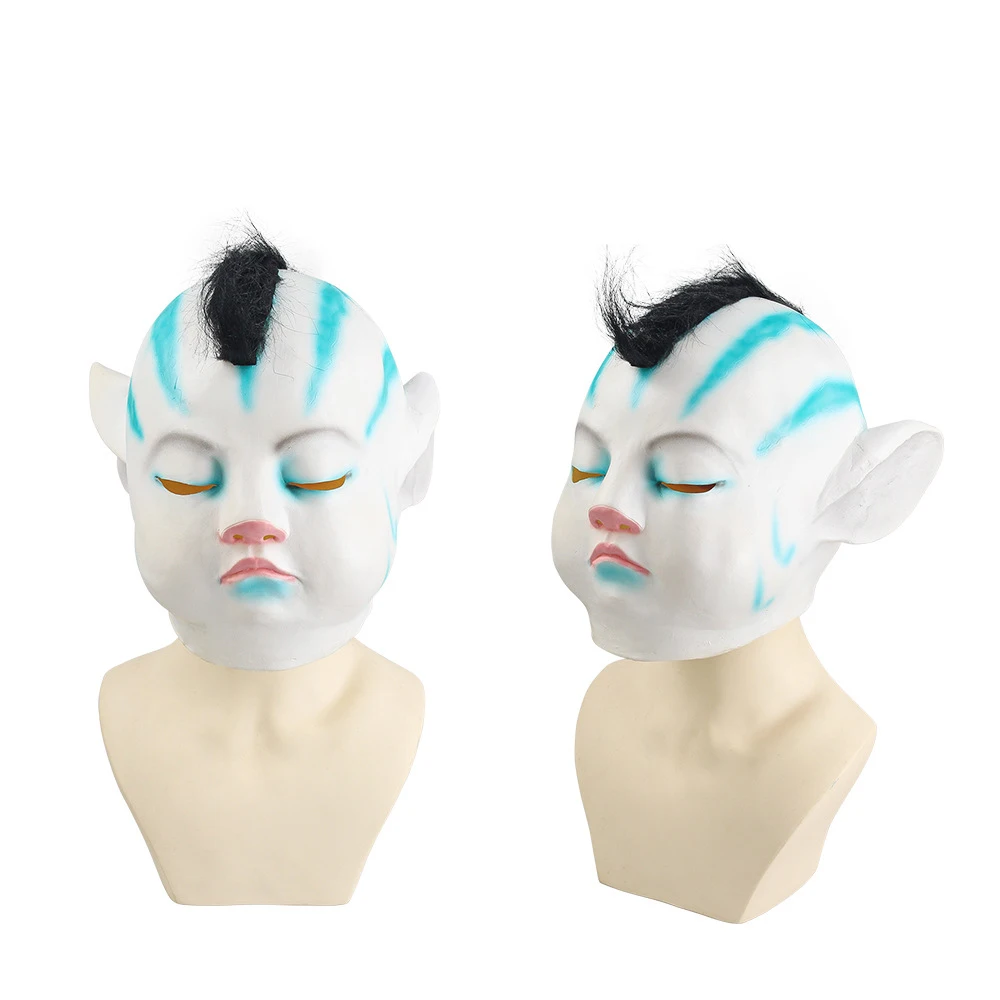 Avatar 2 Cosplay Kostuums Film The Way of Water Jake Sully Neytiri Neteyam 3D Zentai Jumpsuit Masker Vrouwen Mannen Halloween Kostuum Volwassen Kinderen Catsuit Set Meisjes Jongens Lange mouw Bodysuit  Latex Helm