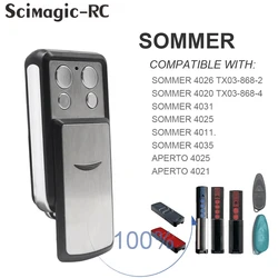 Ouvre-porte de garage compatible avec SOMMER 100%, télécommande 4031 MHz, 868MHz, remplacement SOMMER 868.3, émetteur de détermination