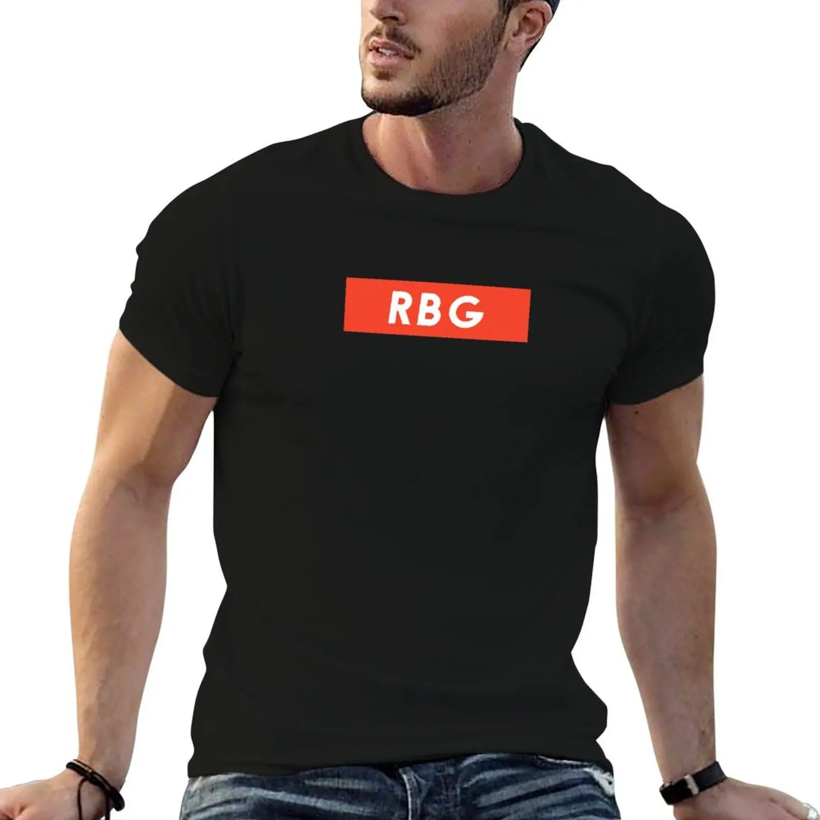 

Notorious RBG Red Box Logo T-Shirt t shirts cotton 100% cotton tshirt 100% anime tshirt T-shirt