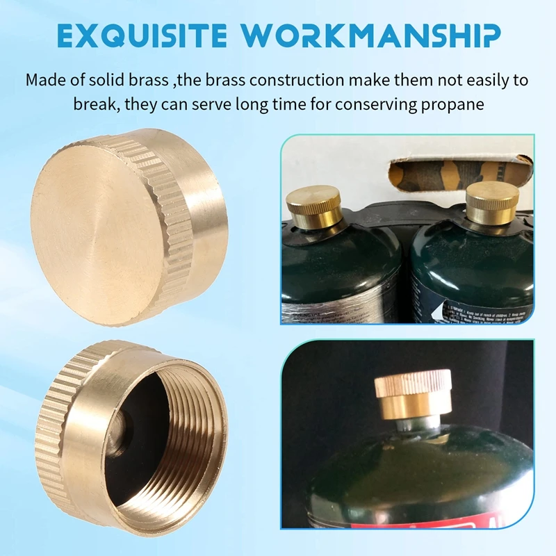 5 قطع الصلبة النحاس غطاء الملء 1 رطل غطاء زجاجة البروبان خزان الغاز اسطوانة مختومة غطاء غطاء حماية للموقد في الهواء الطلق #2
