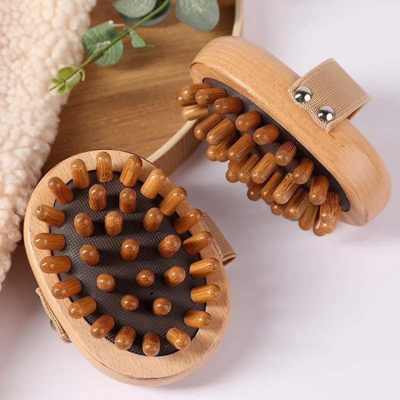 Body Anti Cellulite Brush Soothing Beech Essential Oil Spa Air Cushion Massage Hair Comb Scalp Massage Brush Body Massager