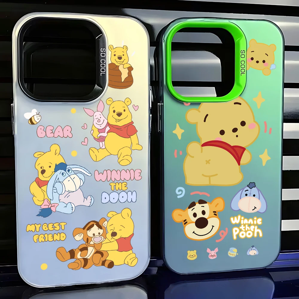 

Cartoon Winnie the Pooh Phone Case for OPPO A17 A18 A31 A37 A38 A55 A57 A58 A74 A76 A78 A94 A98 5G Matte Shockproof Back Cover