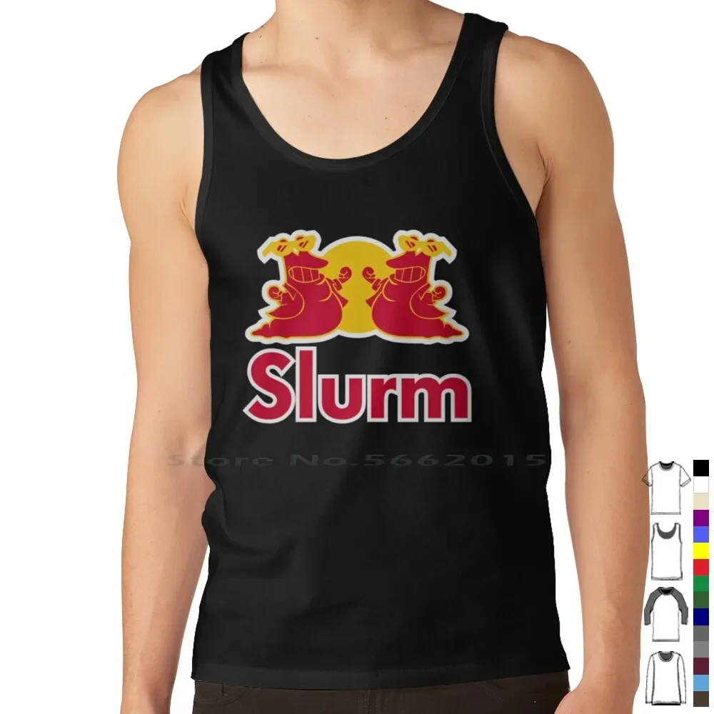 تي شيرت مشروب الطاقة Slurm ، القطن ، غير لامع Groening ، Bendeerr ، فراي ليلا ، شعار المزج ، Se7te الكوميك