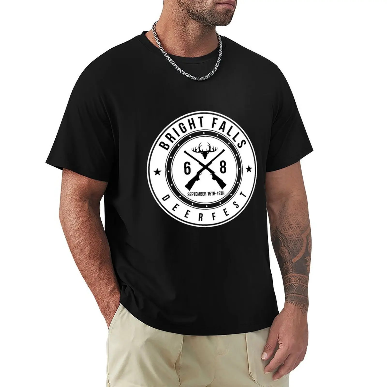 Bright Falls Deerfest - Camiseta inspirada en Alan Wake Deer Fest, camiseta informal de manga corta que combina con todo