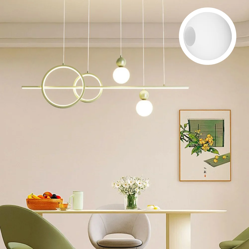 

Lampshade Matte Glass Decorative Pendant Light Globe Bulbs White Textured Office Covers Replacement Ceiling for