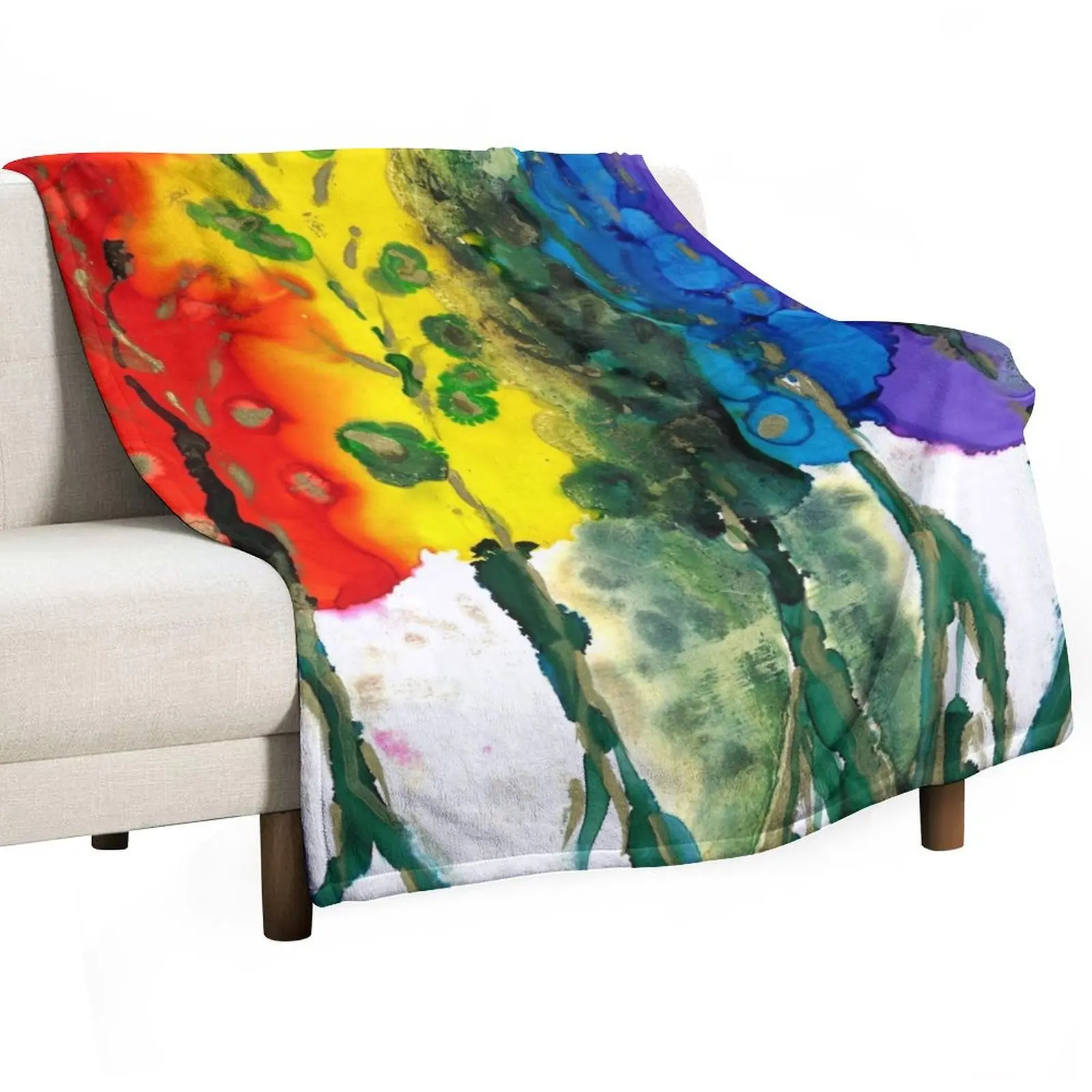 

Rainbow Trees Throw Blanket christmas decoration Thermals For Travel For Decorative Sofa Sleeping Bag Blankets