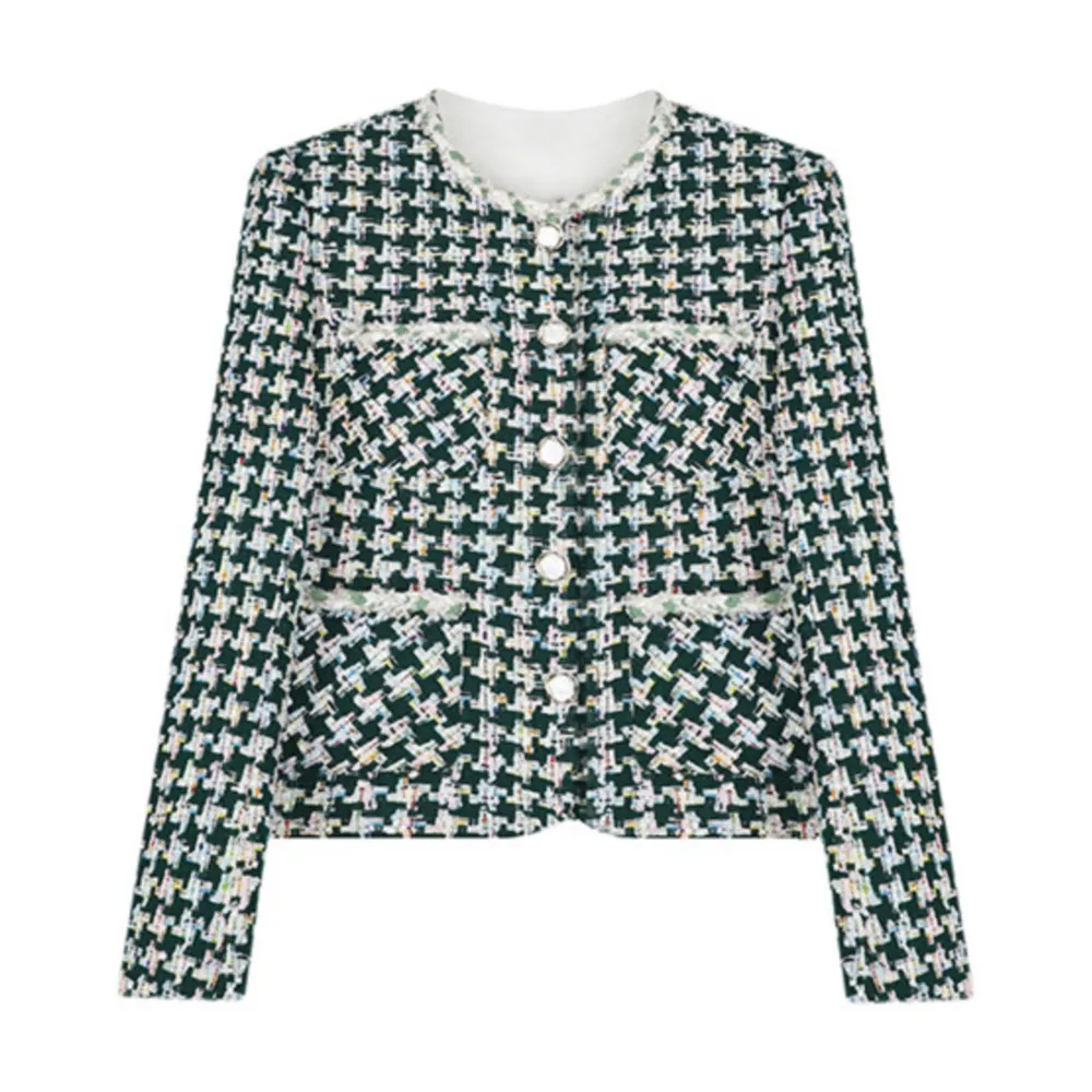 Floral tweed jacket for women Spring/fall new all-in-one top