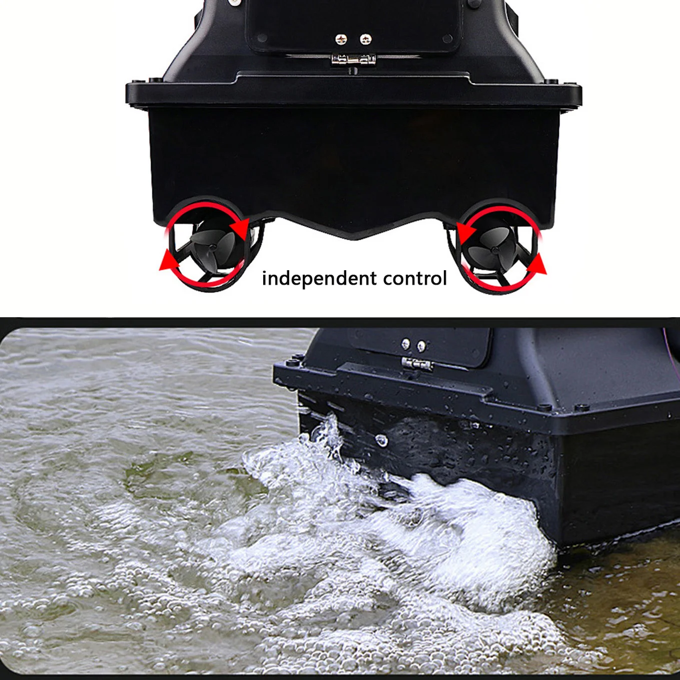 RC Bait Boat for Fishing 2KG Loading GPS Position Fish Finder with Batteries Dual Motors Fishing Tool Remote Control LCD Screen