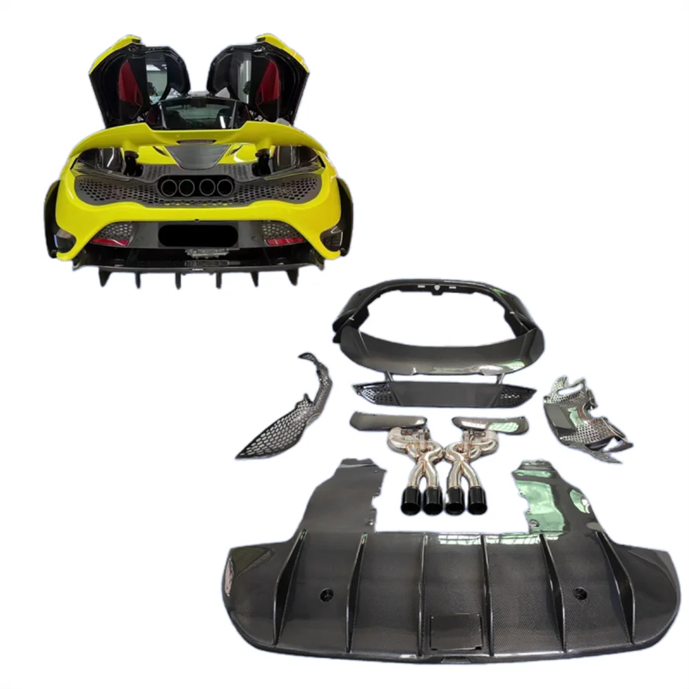 

Real Carbon Fiber Rear Bumper Lip Rear Spoiler Body Kit for McLaren 720S Upgraded 765LT Style Body Kit