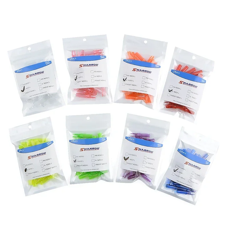 

24pcs Archery Colorful Arrow Nocks Fit ID 6.2mm Arrow Shaft Tail for Outdoor Bow Hunting Shooting Accessories