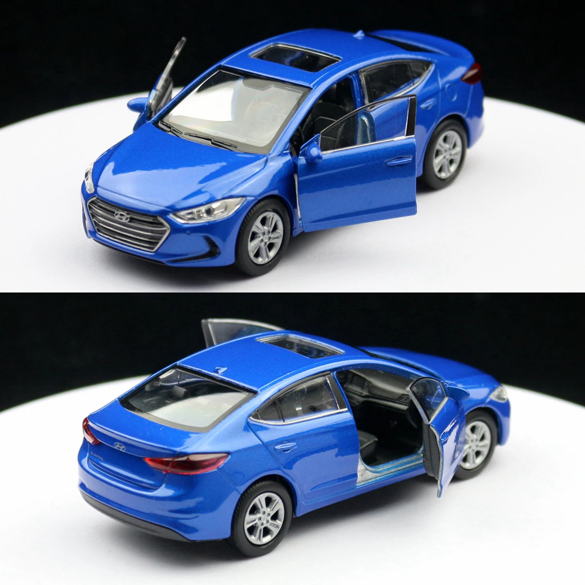 1/36 Hyundai Elantra Model samochodu zabawkowego Welly Diecast Metal Alloy Vehicle Miniature Pull Back Collection Gift For Children Boys Kid