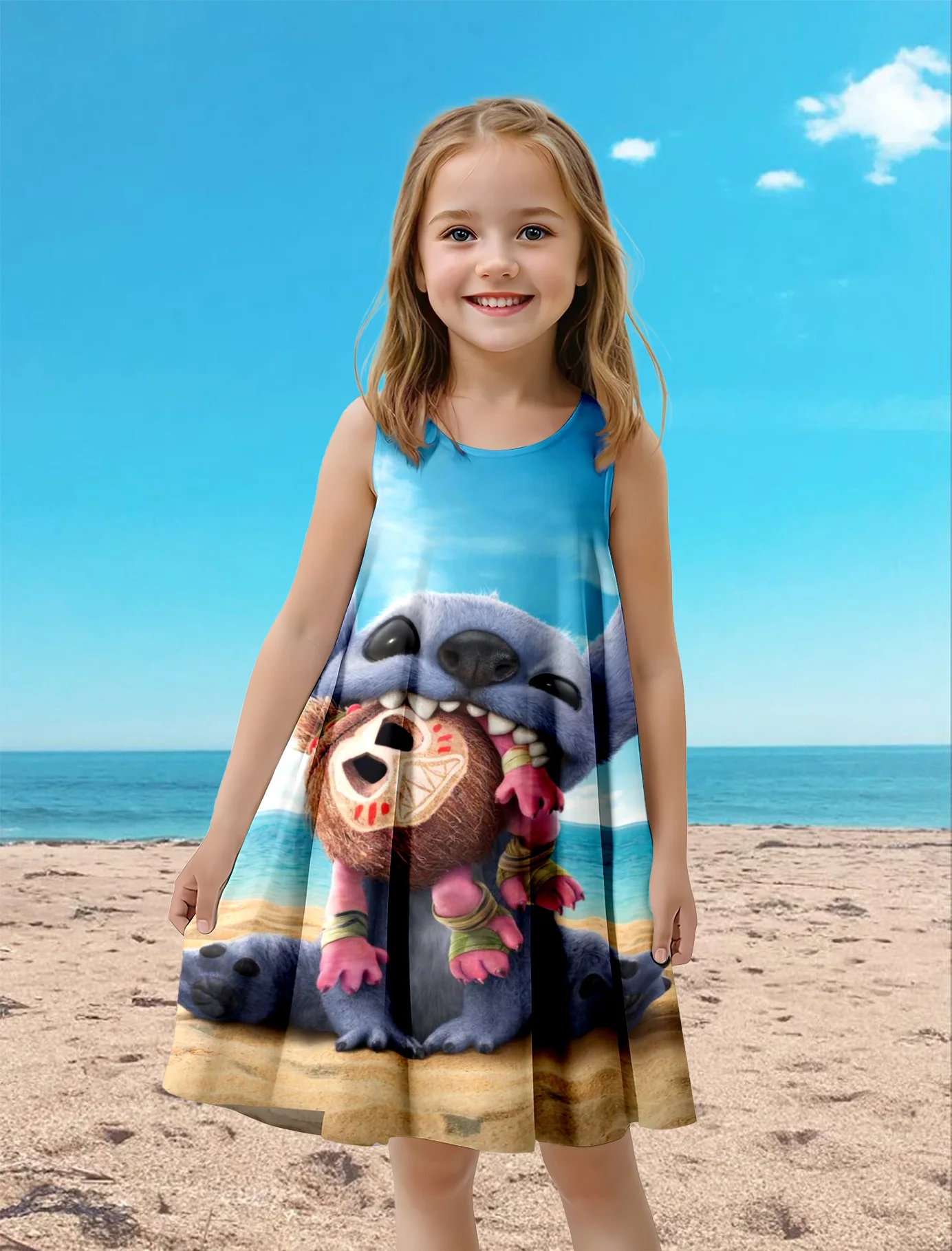 

2025 Kids Clothes Girls Stitch Dress Movie Lilo & Stitch Dress Cute Cartoon Stitch Party Dresses Bow Dress Christmas Halloween