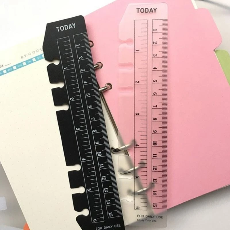 PVC 6 holes ruler for Binder Planner Notebooks Office for A5A6