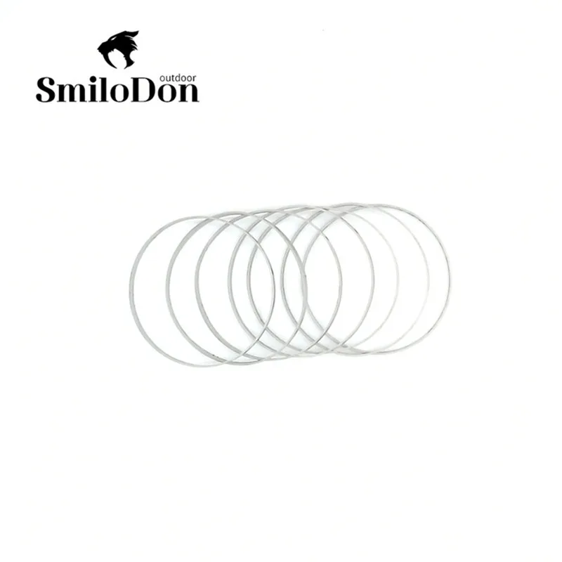 Smilodon-Stainless Steel Rings for DIY Stove Pipes Hand Roll Up Titanium Stove Pipe Fixed Ring Accessories 2.36 6cm 7 Pcs