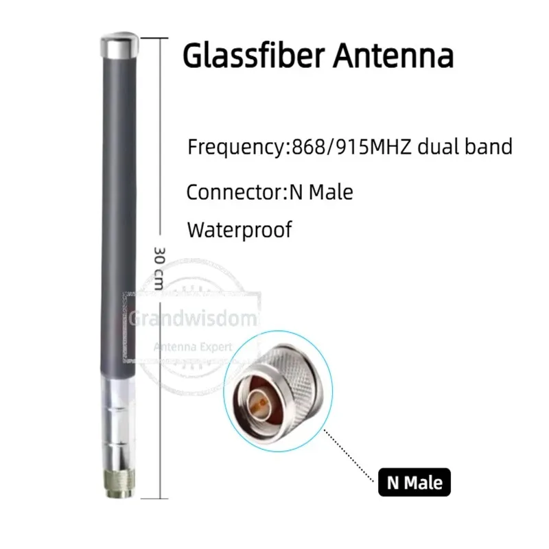 Glasfaserantenne 868/915 MHz Dualband 8 dBi Gewinn N-Stecker 30 cm wasserdichtes PX1 zu N-Buchse Kabel für LoRa LoRaWAN Gas Kraftstoff Außenbereich – Detail 4