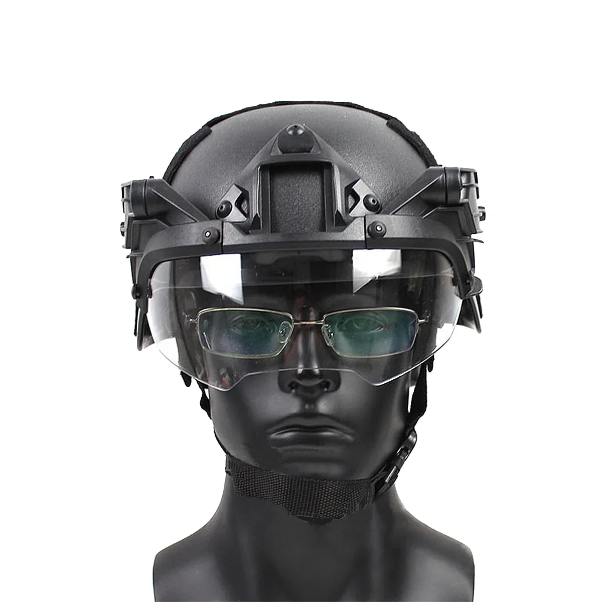 Tactical Helmet Flip Goggles Adjustable FAST Helmet Windproof Anti Airsoft Paintball Fog CS Games Hunting Protection Goggles