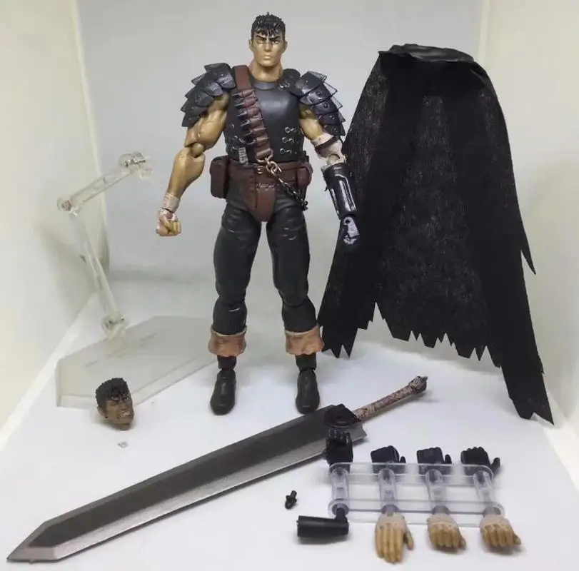 Meistverkaufter Anime Berserk Guts Figma # 359 Black Swordsman Ver Repainted Edition Actionfigur PVC-Puppenspielzeug