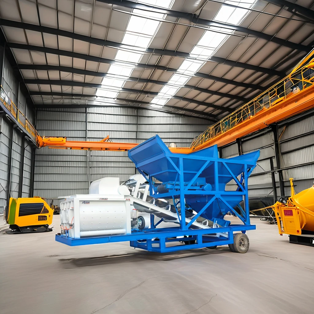 Factory Direct Sales YG-30 Mobile JS500 Batching Machine Electric Engine High Efficiency Ready-mix Concrete Batching Plant