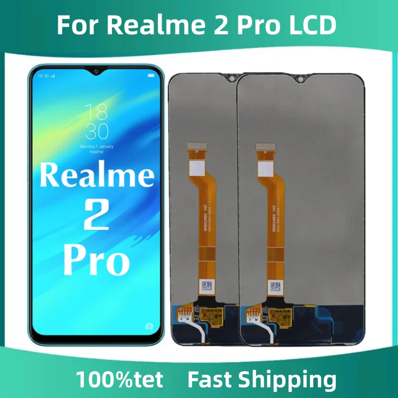 

ЖК-дисплей 6,3 дюйма для Realme 2 Pro RMX1801/1807, RMX1803, сенсорный экран, сенсорный экран, дигитайзер в сборе для Realme2 Pro LCD